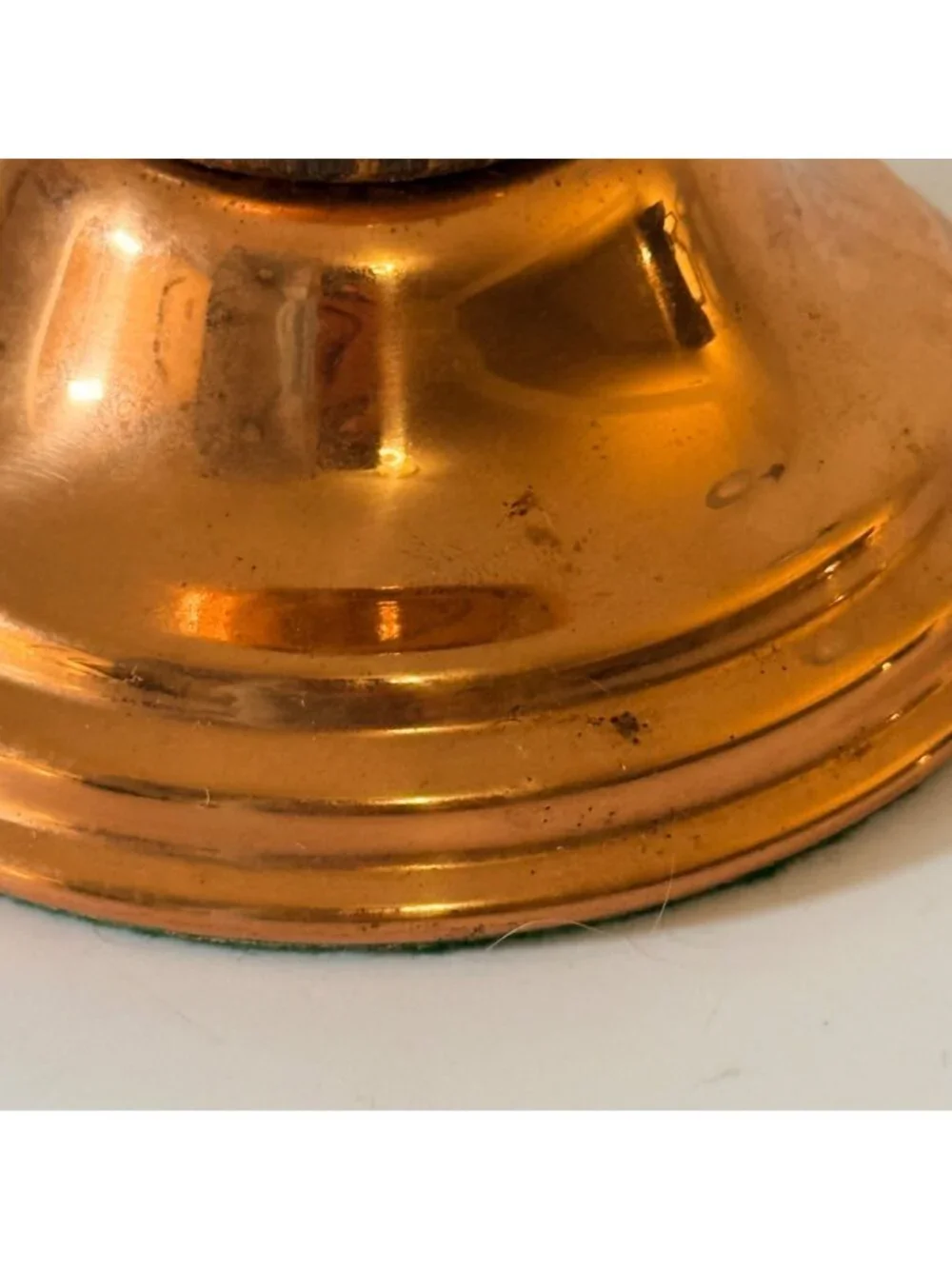 Coppercraft Guild Copper Wood Candlestick Holder Vintage Taper Candle Rustic MCM